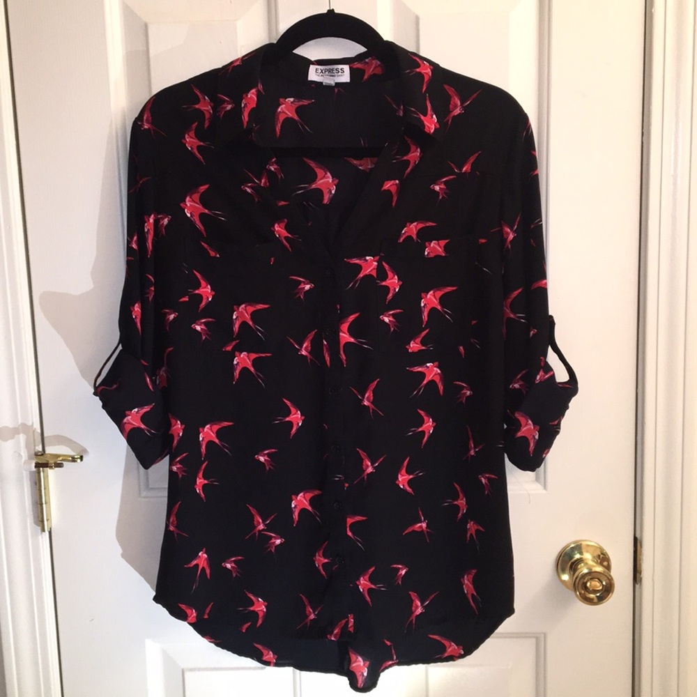 Red sparrow patterned Portofino